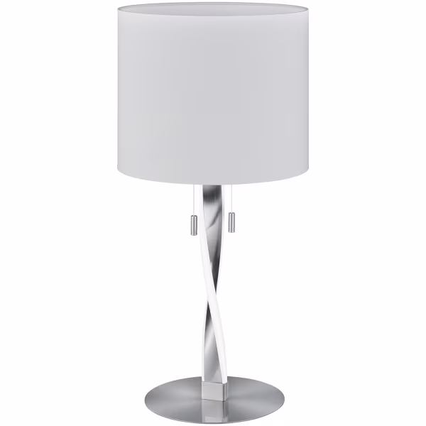 HLW LED LED Table Lamp - Table Lighting - Trion Ninda - E27 Fitting - 6W - Warm White 3000K - Round - Matte Nickel - Aluminum HLW LED LED Table Lamp - Table Lighting - Trion Ninda - E27 Fitting - 6W - Warm White 3000K - Round - Matte Nickel - Aluminum