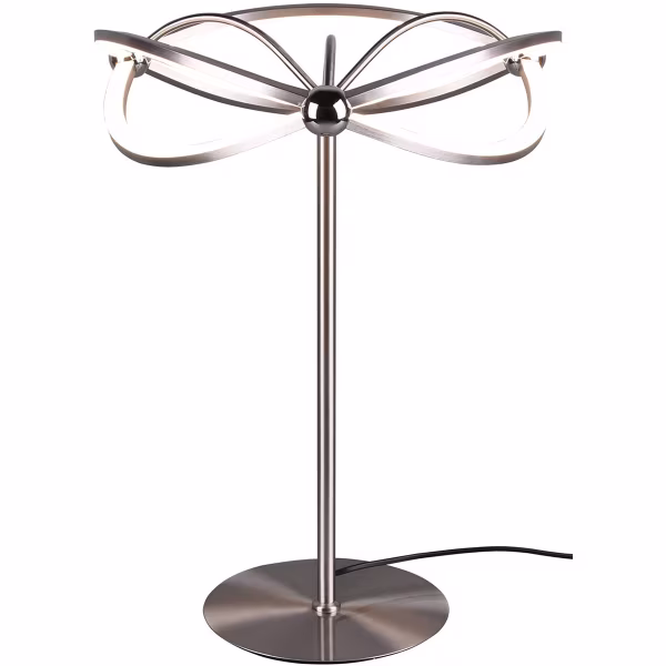 HLW LED LED Tafellamp - Tafelverlichting - Trion Charis - 20W - Warm Wit 3000K - Dimbaar - Rond - Mat Nikkel - Aluminium HLW LED LED Tafellamp - Tafelverlichting - Trion Charis - 20W - Warm Wit 3000K - Dimbaar - Rond - Mat Nikkel - Aluminium