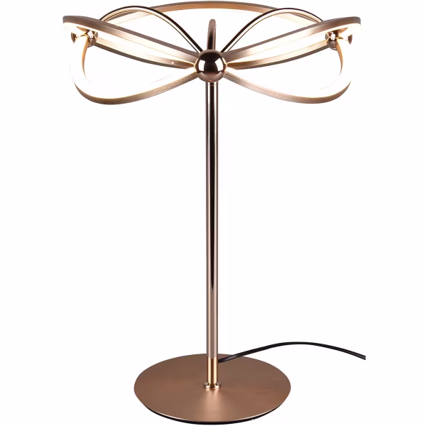 HLW LED LED Tafellamp - Tafelverlichting - Trion Charis - 20W - Warm Wit 3000K - Dimbaar - Rond - Mat Goud - Aluminium HLW LED LED Tafellamp - Tafelverlichting - Trion Charis - 20W - Warm Wit 3000K - Dimbaar - Rond - Mat Goud - Aluminium