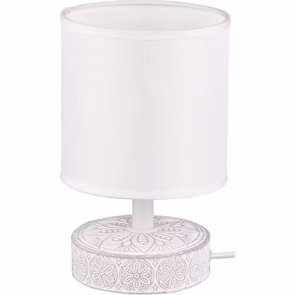 HLW LED LED Tafellamp - Trion Maria - E14 Fitting - Rond - Mat Wit - Keramiek