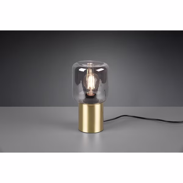 HLW LED LED Table Lamp - Table Lighting - Trion Nikos - E27 Fitting - Round - Matte Gold - Aluminum HLW LED LED Table Lamp - Table Lighting - Trion Nikos - E27 Fitting - Round - Matte Gold - Aluminum