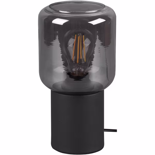 HLW LED LED Table Lamp - Table Lighting - Trion Nikos - E27 Fitting - Round - Matte Black - Aluminum HLW LED LED Table Lamp - Table Lighting - Trion Nikos - E27 Fitting - Round - Matte Black - Aluminum