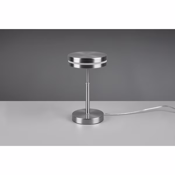 HLW LED LED Table Lamp - Trion Franco - 6W - Warm White 3000K - Round - Matte Nickel - Aluminum HLW LED LED Table Lamp - Trion Franco - 6W - Warm White 3000K - Round - Matte Nickel - Aluminum