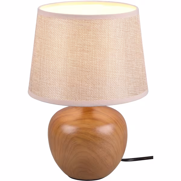 HLW LED LED Table Lamp - Table Lighting - Trion Lunola - E14 Fitting - Round - Matte Brown - Ceramic HLW LED LED Table Lamp - Table Lighting - Trion Lunola - E14 Fitting - Round - Matte Brown - Ceramic