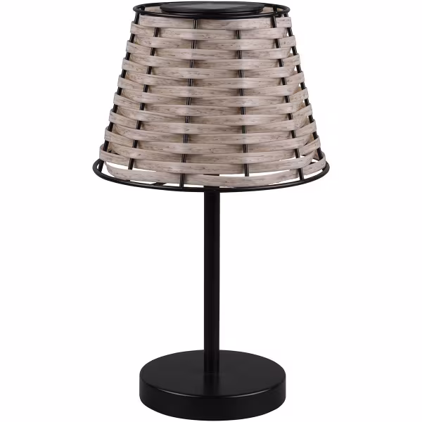 HLW LED Trion Roza LED Tafellamp - Rond, Mat Zwart, Warm Wit 3000K, Sensor, Spatwaterdicht IP44