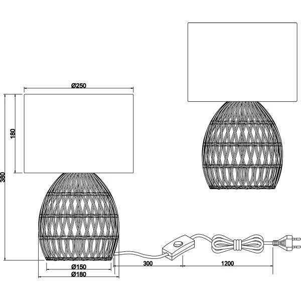 HLW LED LED Tafellamp - Tafelverlichting - Trion Samir - E27 Fitting - Rond - Bruin - Hout HLW LED LED Tafellamp - Tafelverlichting - Trion Samir - E27 Fitting - Rond - Bruin - Hout