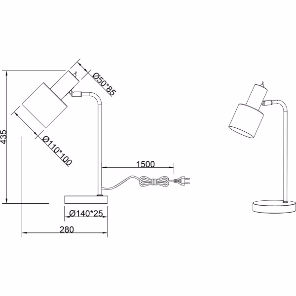 HLW LED LED Table Lamp - Table Lighting - Trion Alimo - E14 Fitting - Round - Matte White - Aluminum HLW LED LED Table Lamp - Table Lighting - Trion Alimo - E14 Fitting - Round - Matte White - Aluminum