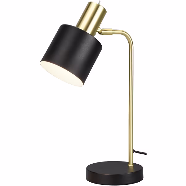 HLW LED LED Table Lamp - Table Lighting - Trion Alimo - E14 Fitting - Round - Matte Black/Gold - Aluminum HLW LED LED Table Lamp - Table Lighting - Trion Alimo - E14 Fitting - Round - Matte Black/Gold - Aluminum