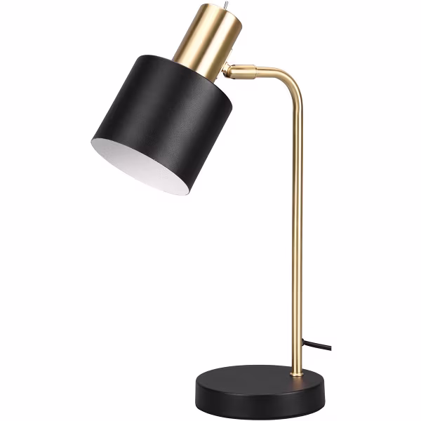 HLW LED LED Table Lamp - Table Lighting - Trion Alimo - E14 Fitting - Round - Matte Black/Gold - Aluminum HLW LED LED Table Lamp - Table Lighting - Trion Alimo - E14 Fitting - Round - Matte Black/Gold - Aluminum