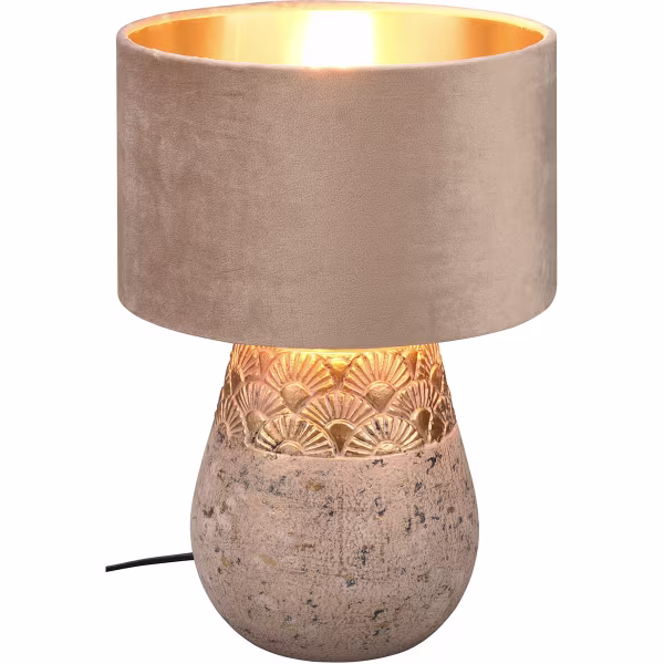 HLW LED LED Tafellamp - Tafelverlichting - Trion Kalan - E27 Fitting - Rond - Mat Grijs - Keramiek HLW LED LED Tafellamp - Tafelverlichting - Trion Kalan - E27 Fitting - Rond - Mat Grijs - Keramiek