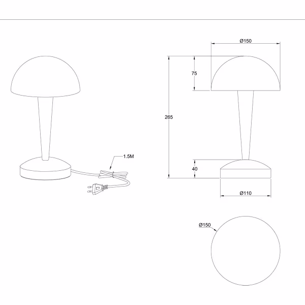 HLW LED LED Table Lamp - Trion Candin - E14 Fitting - Warm White 3000K - Brown HLW LED LED Table Lamp - Trion Candin - E14 Fitting - Warm White 3000K - Brown