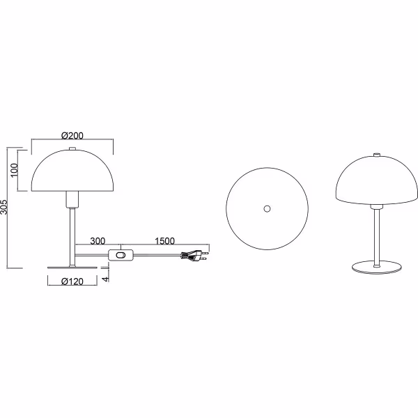 HLW LED LED Tafellamp - Trion Alia - E14 Fitting - Rond - Mat Wit - Metaal HLW LED LED Tafellamp - Trion Alia - E14 Fitting - Rond - Mat Wit - Metaal