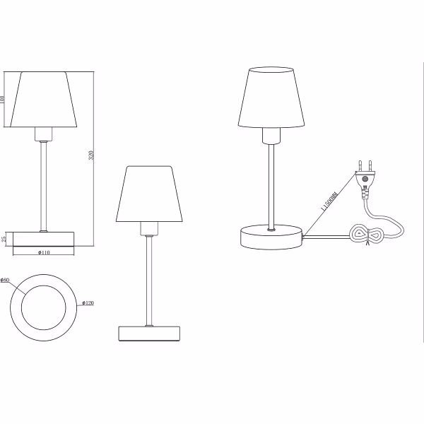 HLW LED LED Tafellamp - Tafelverlichting - Trion Siu - E14 Fitting - Kegel - Mat Messing - Metaal HLW LED LED Tafellamp - Tafelverlichting - Trion Siu - E14 Fitting - Kegel - Mat Messing - Metaal