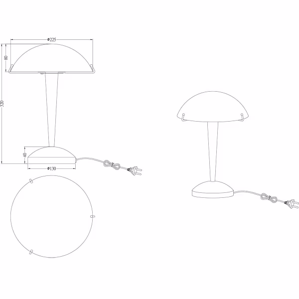 HLW LED LED Tafellamp - Trion Ilza - E14 Fitting - 1 lichtpunt - Mat Nikkel - Metaal - Wit Glas HLW LED LED Tafellamp - Trion Ilza - E14 Fitting - 1 lichtpunt - Mat Nikkel - Metaal - Wit Glas