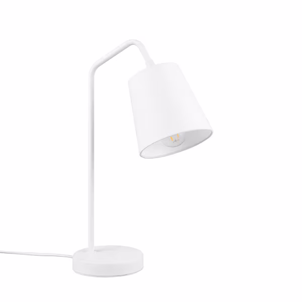 HLW LED LED Tafellamp - Tafelverlichting - Trion Kido - E27 Fitting Verstelbaar - Mat Wit - Metaal HLW LED LED Tafellamp - Tafelverlichting - Trion Kido - E27 Fitting Verstelbaar - Mat Wit - Metaal