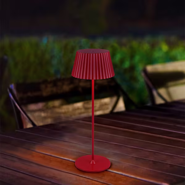 HLW LED LED Tafellamp - Trion Uraz - 1.5W - Warm Wit 3000K - Oplaadbare batterijen - Rood - Metaal HLW LED LED Tafellamp - Trion Uraz - 1.5W - Warm Wit 3000K - Oplaadbare batterijen - Rood - Metaal