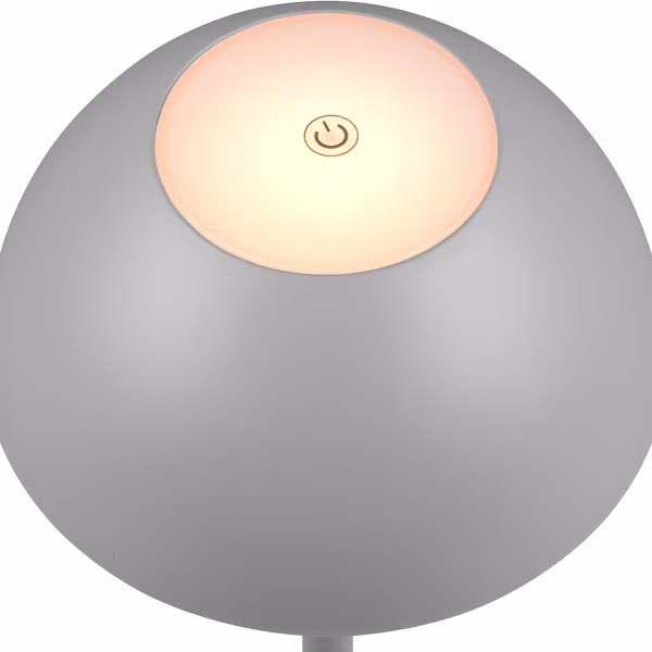 HLW LED LED Tafellamp - Trion Rado - 1.7W - Warm Wit 3000K - Oplaadbare batterijen - Grijs - Kunststof HLW LED LED Tafellamp - Trion Rado - 1.7W - Warm Wit 3000K - Oplaadbare batterijen - Grijs - Kunststof