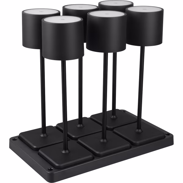 HLW LED LED Tafellamp - Trion Andez - 1.5W - 6 Lichtpunten - Aanpasbare kleur - Oplaadbare batterijen - Mat Zwart - Kunststof HLW LED LED Tafellamp - Trion Andez - 1.5W - 6 Lichtpunten - Aanpasbare kleur - Oplaadbare batterijen - Mat Zwart - Kunststof