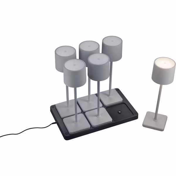 HLW LED LED Tafellamp - Trion Andez - 1.5W - 6 Lichtpunten - Aanpasbare kleur - Oplaadbare batterijen - Grijs - Kunststof HLW LED LED Tafellamp - Trion Andez - 1.5W - 6 Lichtpunten - Aanpasbare kleur - Oplaadbare batterijen - Grijs - Kunststof