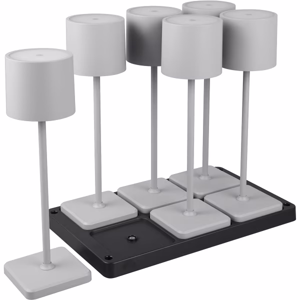 HLW LED LED Tafellamp - Trion Andez - 1.5W - 6 Lichtpunten - Aanpasbare kleur - Oplaadbare batterijen - Grijs - Kunststof HLW LED LED Tafellamp - Trion Andez - 1.5W - 6 Lichtpunten - Aanpasbare kleur - Oplaadbare batterijen - Grijs - Kunststof