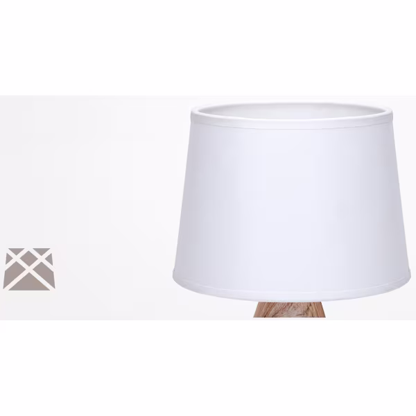 HLW LED Stylish LED Table Lamp - Matte Brown Plastic - E14 Fitting - Fabric Shade & Round HLW LED Stylish LED Table Lamp - Matte Brown Plastic - E14 Fitting - Fabric Shade & Round