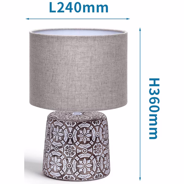 HLW LED LED Tafellamp Aigi Herdon - Ronde , Mat Bruin Keramiek, E14 Fitting HLW LED LED Tafellamp Aigi Herdon - Ronde , Mat Bruin Keramiek, E14 Fitting