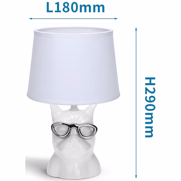 HLW LED LED Tafellamp Aigi Xinus - Mat Wit Keramiek, Rond Design, E14 Fitting