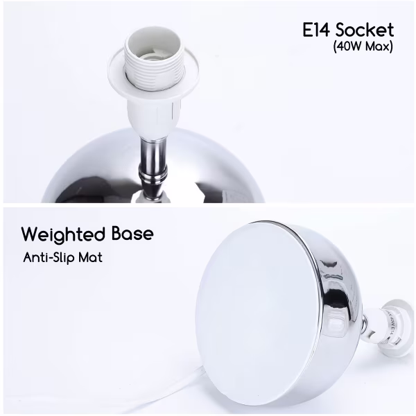 HLW LED LED Table Lamp Aigi Kali - Aluminum, Gloss Chrome, Round, E14 Fitting HLW LED LED Table Lamp Aigi Kali - Aluminum, Gloss Chrome, Round, E14 Fitting