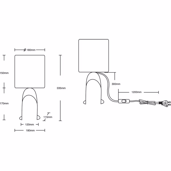 HLW LED LED Table Lamp - Table Lighting - Trion Garold - E14 Fitting - Round - Matte Black - Aluminum HLW LED LED Table Lamp - Table Lighting - Trion Garold - E14 Fitting - Round - Matte Black - Aluminum