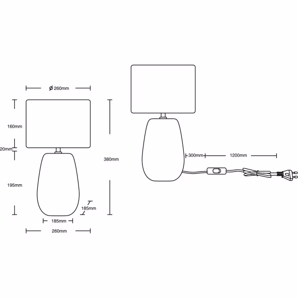 HLW LED LED Tafellamp - Tafelverlichting - Trion Kalan - E27 Fitting - Rond - Mat Bruin - Keramiek HLW LED LED Tafellamp - Tafelverlichting - Trion Kalan - E27 Fitting - Rond - Mat Bruin - Keramiek