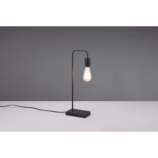 HLW LED LED Table Lamp - Table Lighting - Trion Milaya - E27 Fitting - Rectangular - Matte Black - Aluminum HLW LED LED Table Lamp - Table Lighting - Trion Milaya - E27 Fitting - Rectangular - Matte Black - Aluminum
