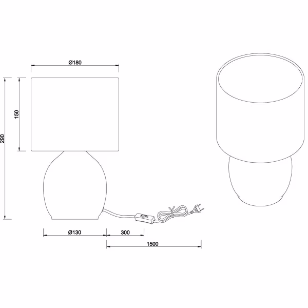 HLW LED LED Tafellamp - Tafelverlichting - Trion Alev - E14 Fitting - Rond - Grijs - Glas HLW LED LED Tafellamp - Tafelverlichting - Trion Alev - E14 Fitting - Rond - Grijs - Glas