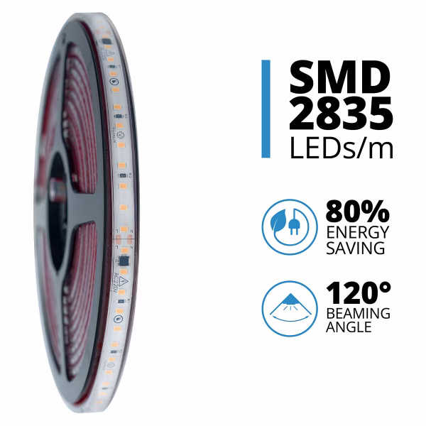 Velvalux Dimbare LED Strip 5m - Helder Koud Wit 6000K, Waterdicht Velvalux Dimbare LED Strip 5m - Helder Koud Wit 6000K, Waterdicht