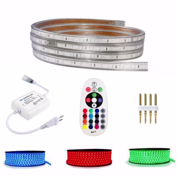 HLW LED Smart Dimbare LED Strip Set 50m - RGB, Waterdicht IP65 HLW LED Smart Dimbare LED Strip Set 50m - RGB, Waterdicht IP65