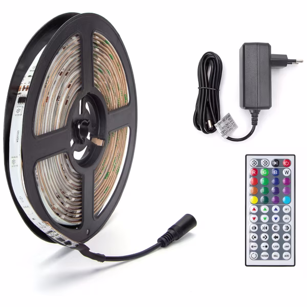 HLW LED LED Strip Set Digitaal RGB 5m Waterdicht IP65 12V HLW LED LED Strip Set Digitaal RGB 5m Waterdicht IP65 12V