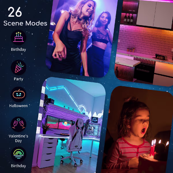 HLW LED Smart LED Strip Aigi - Dimbaar RGB 5 meter WiFi LED lamp