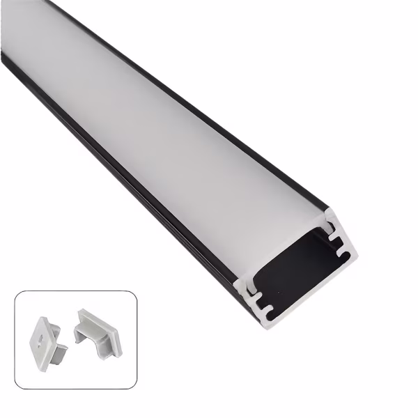Velvalux Velvalux Zwart Aluminium Profiel voor LED strip Trapverlichting Velvalux Velvalux Zwart Aluminium Profiel voor LED strip Trapverlichting