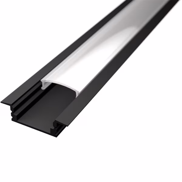Velvalux LED Strip Profile Velvalux Profi - Black Aluminum Recessed 1m Velvalux LED Strip Profile Velvalux Profi - Black Aluminum Recessed 1m