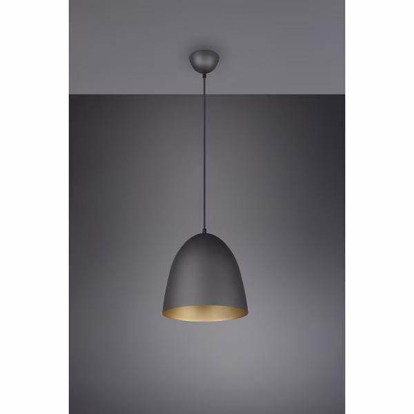 HLW LED Stijlvolle LED Hanglamp Trion Lopez - Mat Zwart & Gouden Lichtvenster - E27 Fitting HLW LED Stijlvolle LED Hanglamp Trion Lopez - Mat Zwart & Gouden Lichtvenster - E27 Fitting