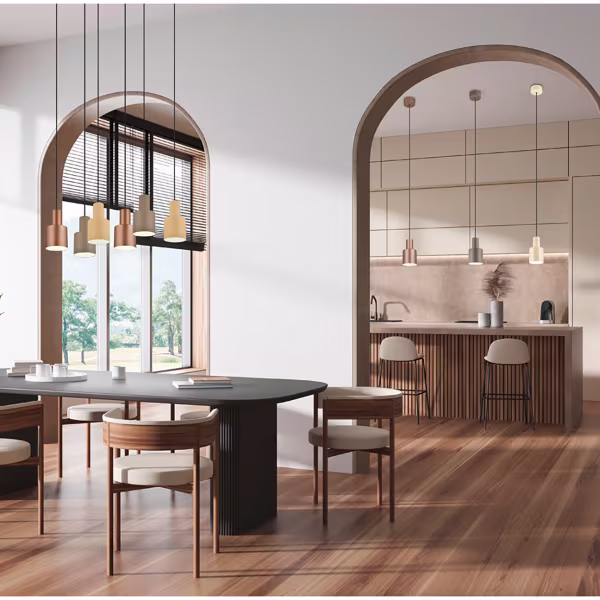 HLW LED Stylish Metal LED Pendant Lamp Trion Dago - Beige, Adjustable, E27 HLW LED Stylish Metal LED Pendant Lamp Trion Dago - Beige, Adjustable, E27