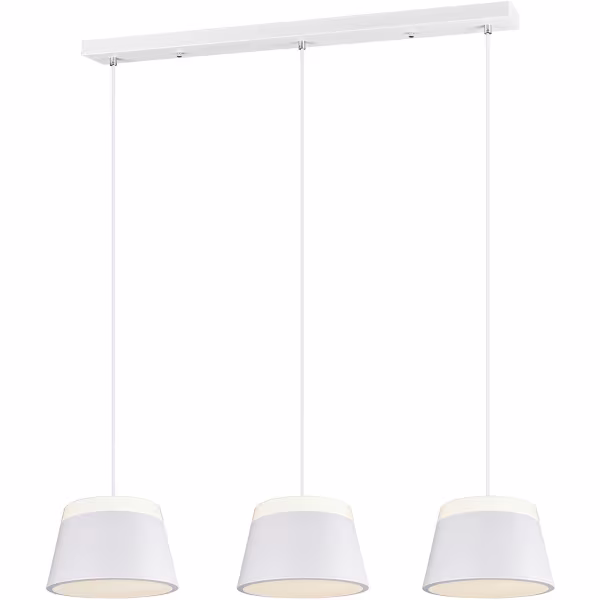 HLW LED Witte LED Hanglamp Trion Barnaness - 6-lichts, Mat Wit Aluminium, E14 HLW LED Witte LED Hanglamp Trion Barnaness - 6-lichts, Mat Wit Aluminium, E14