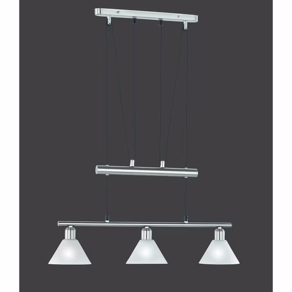 HLW LED LED Hanglamp Trion Stomun - 3-Lichts Rechthoek Mat Nikkel Aluminium HLW LED LED Hanglamp Trion Stomun - 3-Lichts Rechthoek Mat Nikkel Aluminium