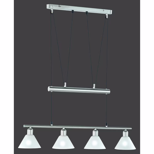 HLW LED LED Hanglamp Trion Stomun - 4-lichts aluminium hangverlichting met mat nikkel HLW LED LED Hanglamp Trion Stomun - 4-lichts aluminium hangverlichting met mat nikkel