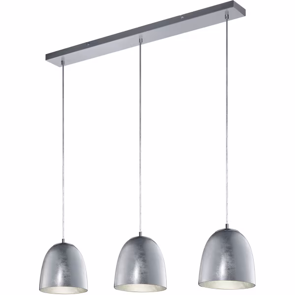 HLW LED LED Hanglamp Trion Onutia - 3-lichts rechthoek, mat zilver aluminium, E14 fitting HLW LED LED Hanglamp Trion Onutia - 3-lichts rechthoek, mat zilver aluminium, E14 fitting