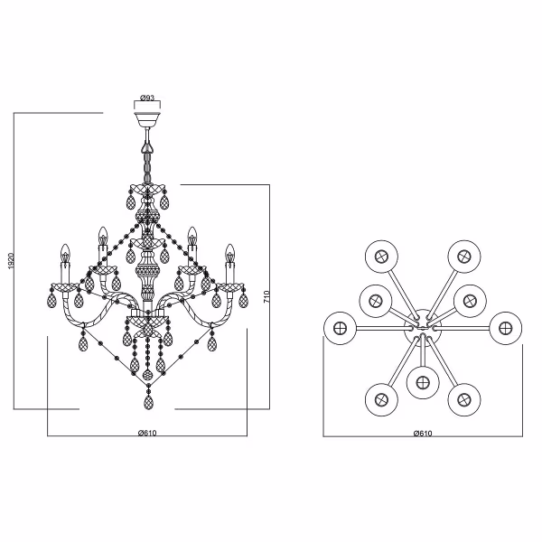 HLW LED LED Chandelier Trion Lucy - 9-light Round Matte Chrome Aluminum HLW LED LED Chandelier Trion Lucy - 9-light Round Matte Chrome Aluminum