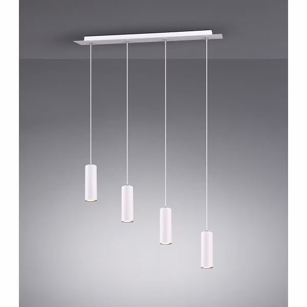 HLW LED LED Hanglamp Trion Mary - Witte LED Hanglamp met 4 GU10 lichtpunten, Mat Wit Aluminium HLW LED LED Hanglamp Trion Mary - Witte LED Hanglamp met 4 GU10 lichtpunten, Mat Wit Aluminium