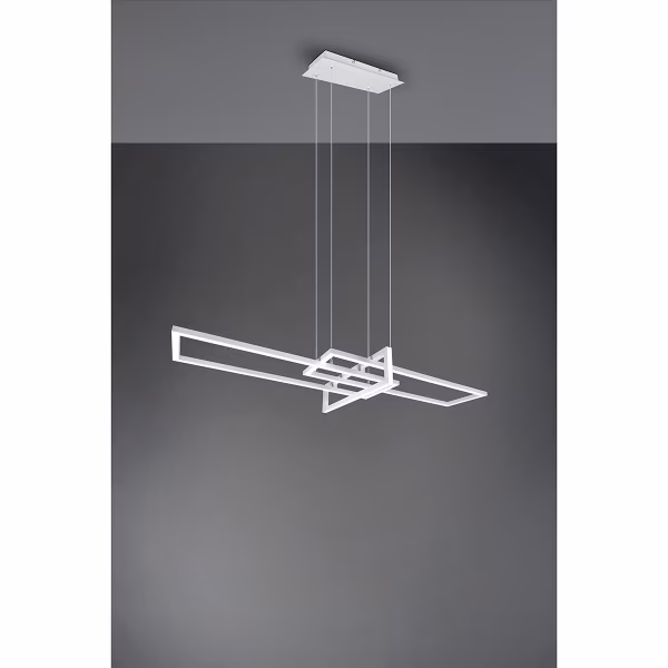 HLW LED LED Hanglamp Trion Salana 34W - Dimbaar, Warm Wit, Mat Wit Aluminium HLW LED LED Hanglamp Trion Salana 34W - Dimbaar, Warm Wit, Mat Wit Aluminium