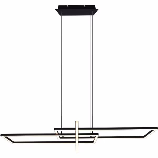 HLW LED Dimbare LED Hanglamp 34W - Mat Zwart of Wit - Warm Wit 3000K - Modern Design HLW LED Dimbare LED Hanglamp 34W - Mat Zwart of Wit - Warm Wit 3000K - Modern Design