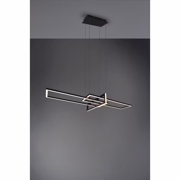 HLW LED Dimbare LED Hanglamp 34W - Mat Zwart of Wit - Warm Wit 3000K - Modern Design HLW LED Dimbare LED Hanglamp 34W - Mat Zwart of Wit - Warm Wit 3000K - Modern Design