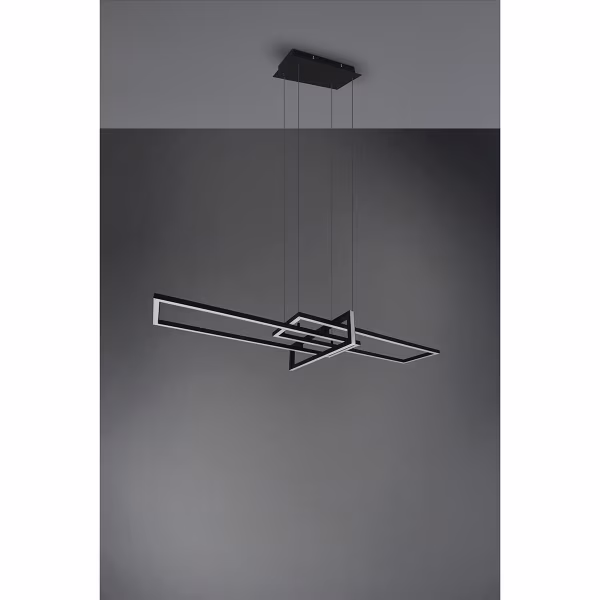 HLW LED Dimbare LED Hanglamp 34W - Mat Zwart of Wit - Warm Wit 3000K - Modern Design HLW LED Dimbare LED Hanglamp 34W - Mat Zwart of Wit - Warm Wit 3000K - Modern Design